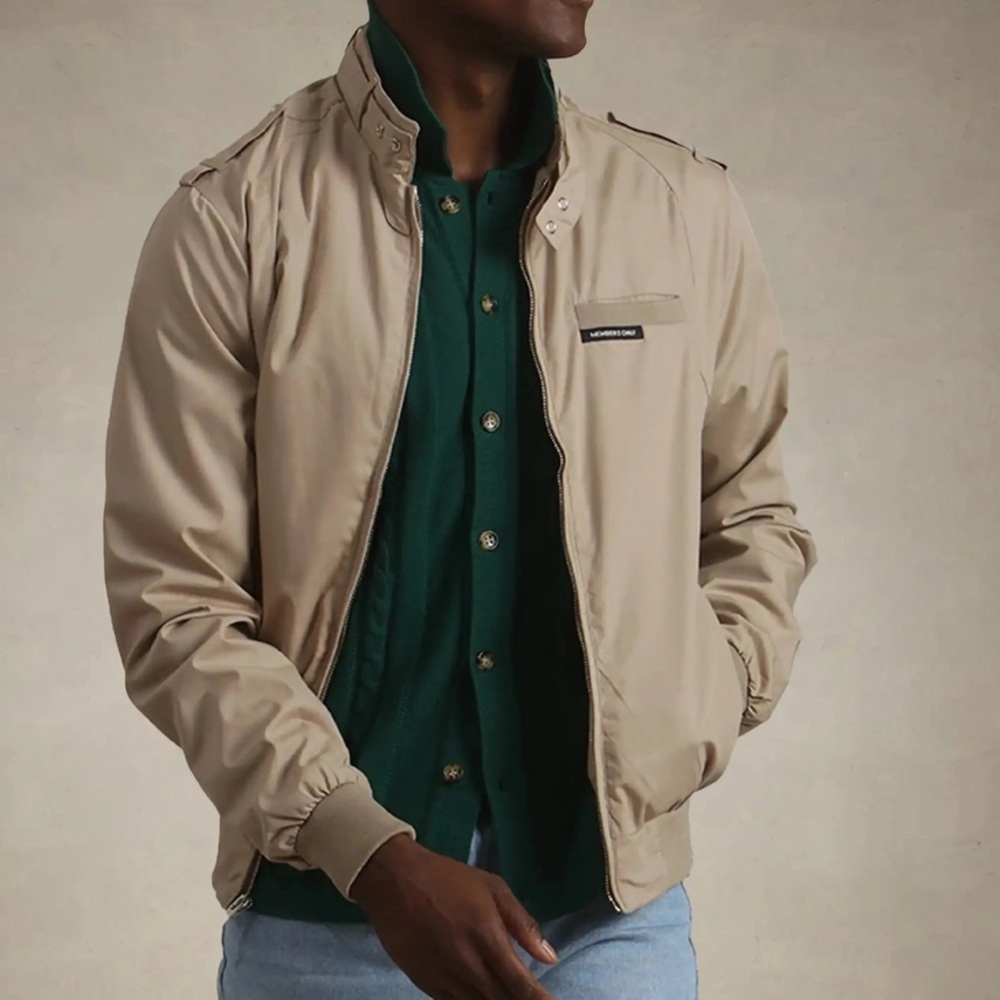 Vintage 80’s Members Only Men's Classic Iconic Racer Bomber Jacket | Size 42